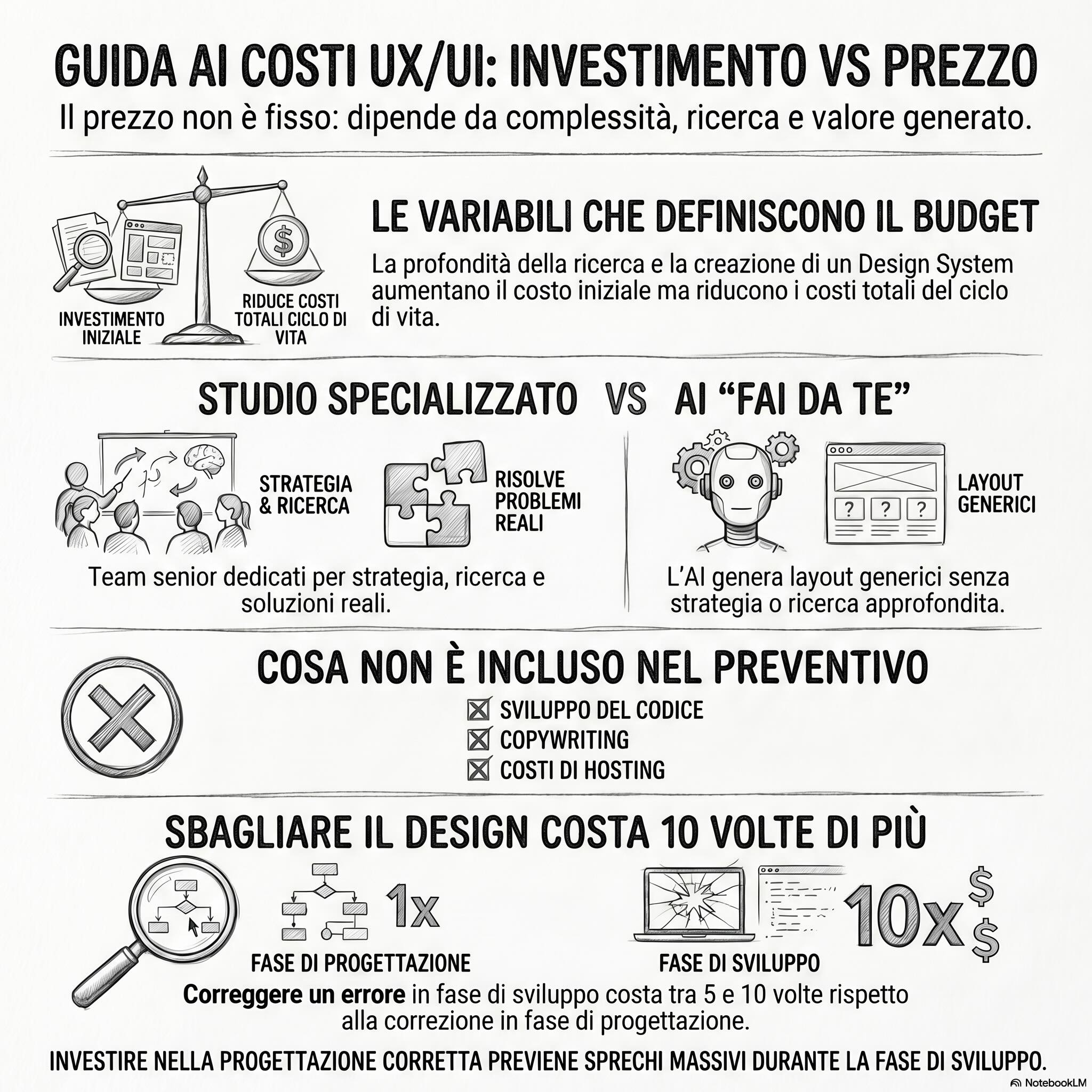 Guida ai costi di un progetto UX UI design 2026